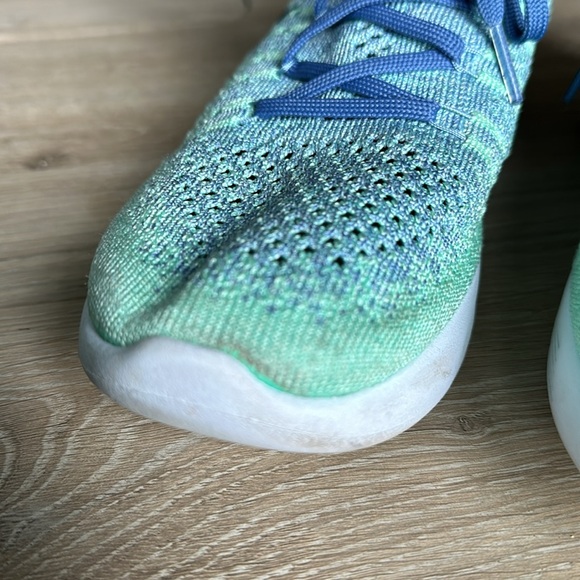 Nike Lunarepic Low Flyknit 2 Women's Size 8.5 Running TF bluemoon/vaporgreen - Picture 4 of 7